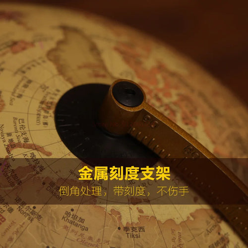lampe de bureau globe terrestre rotatif et carte géographique - vue 6 sur 10