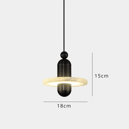 suspension en marbre à led design pour intérieur élégant - vue 10 sur 14