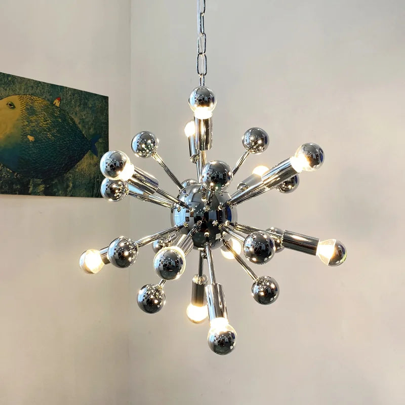 lustre vintage médiéval atomique pour table suspendue - vue 5 sur 6