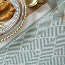 Chemin de table polyester imperméable motif géométrique moderne