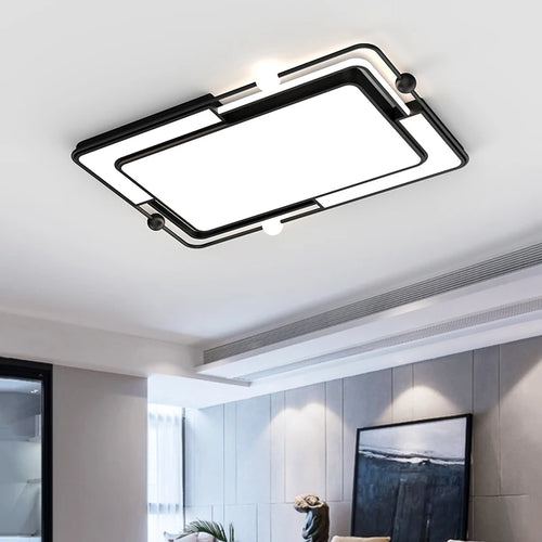 plafonnier led encastré carré moderne simple créatif - vue 2 sur 12