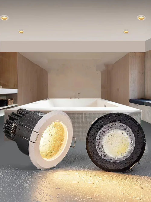spot led rond étanche en aluminium pour intérieur et extérieur - vue 2 sur 6