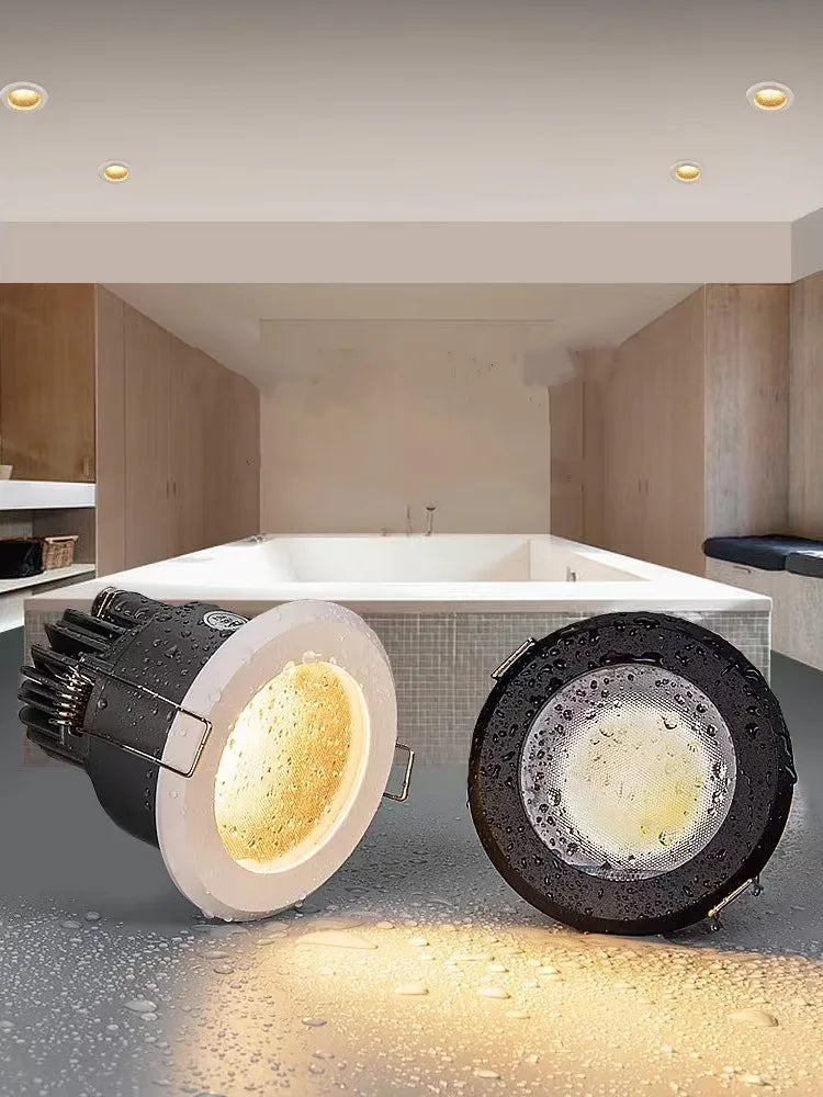 spot led rond étanche en aluminium pour intérieur et extérieur - vue 2 sur 6