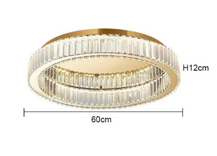 plafonnier circulaire en cristal moderne pour décoration intérieure - vue 10 sur 15
