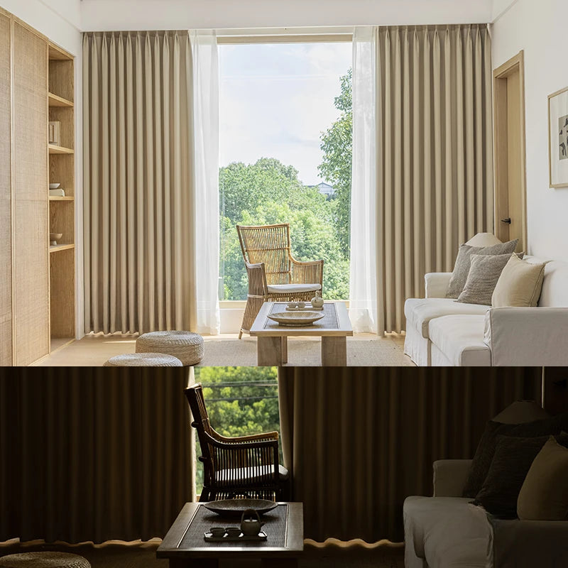 Rideau moderne plissé occultant luxe pour salon chambre - vue 4 sur 18