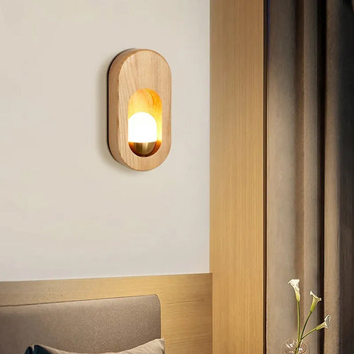 applique led bois bande décorative nordique maison - vue 3 sur 9