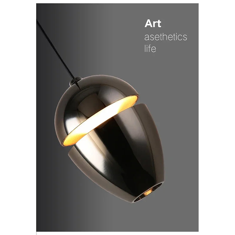 Lamp Nordic Minimalist Modern Bedside Pendant Light Fixtures , Single-Light Ceiling Light Fixture For Bedroom, Kitchen, Entryway - vue 2 sur 11