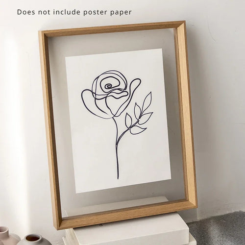 cadre photo double face en bois et acrylique pour bureau - vue 9 sur 10