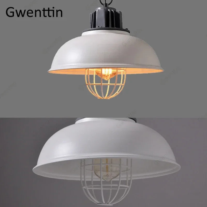 lustre rétro en fer pour décoration intérieure et éclairage - vue 3 sur 7