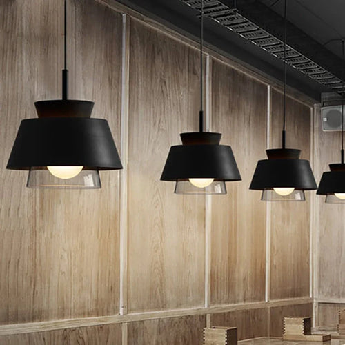 suspension en verre et fer style nordique pour intérieur décoratif - vue 6 sur 13