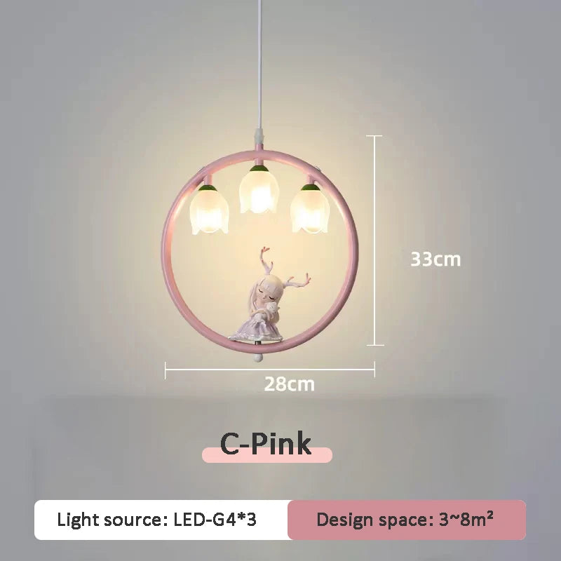 suspension mignonne pour chambre de petite fille moderne - vue 9 sur 12