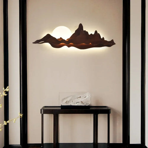 Applique murale créative Zen rétro thé en bois massif - vue 4 sur 6