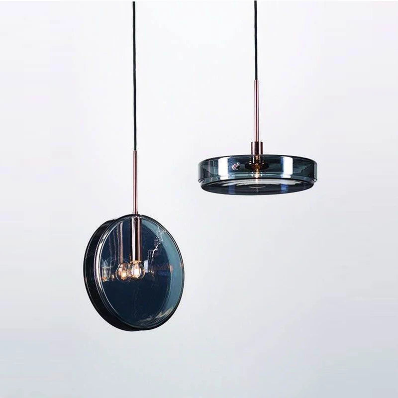 suspension en verre style nordique led décorative de luxe - vue 4 sur 7