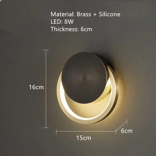 applique murale led en laiton style art déco pour intérieur moderne - vue 24 sur 23