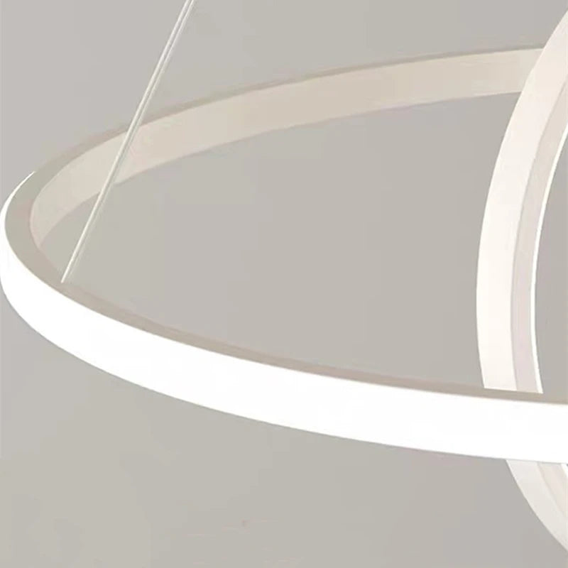 lustre circulaire en boule de fer avec luminaires led pour décoration - vue 6 sur 8