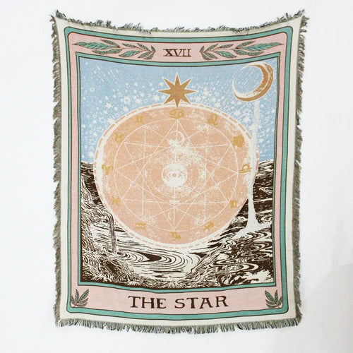 Plaid bohème motif paysage style pastoral pour canapé - vue 5 sur 7