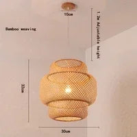 Suspension en Bambou tissage 26/30/50CM à LED - vue 9 sur 10