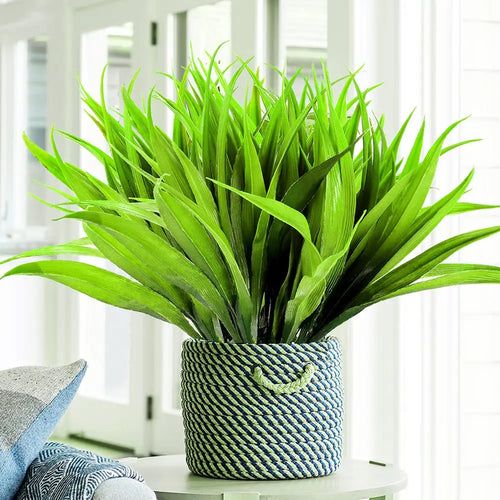 bouquet de plantes artificielles palmier tropical et orchidées décoratives - vue 4 sur 8