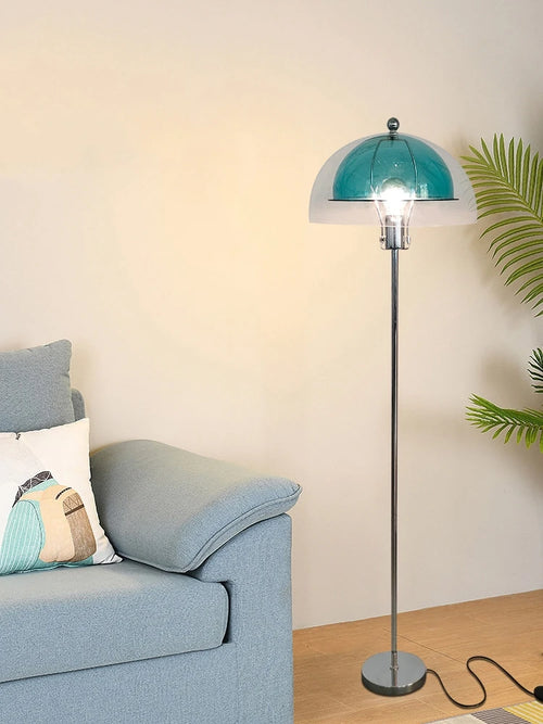 lampadaire led rétro en acrylique avec abat-jour coloré nordique - vue 7 sur 22