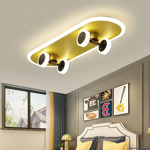 plafonnier skateboard à intensité variable pour chambre enfant - vue 2 sur 19