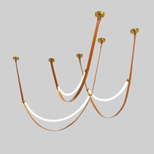 lustre design italien avec lampe à led tube - vue 2 sur 14