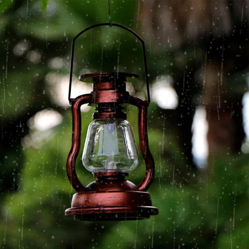lampe solaire à led rétro pour décoration de jardin suspendue - vue 3 sur 8