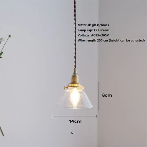 suspension rétro en verre et laiton pour décoration intérieure - vue 3 sur 10