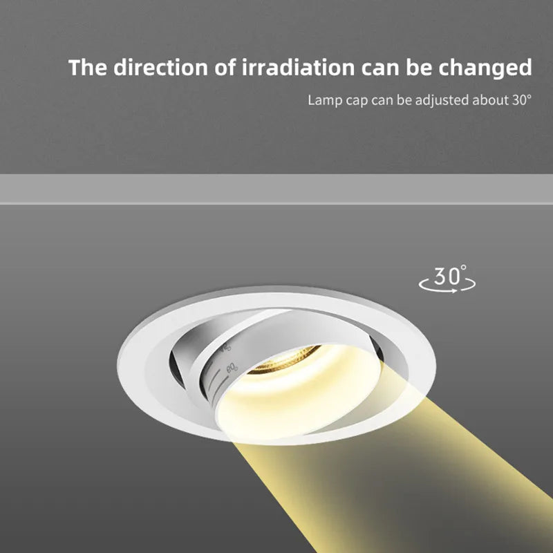 spot led encastrable avec angle de faisceau réglable pour éclairage décoratif - vue 5 sur 5