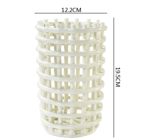 panier de rangement en céramique pour fruits et ustensiles de cuisine - vue 16 sur 21
