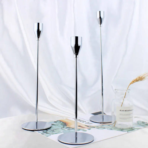 bougeoir conique en métal pour événements et décorations élégantes - vue 11 sur 13