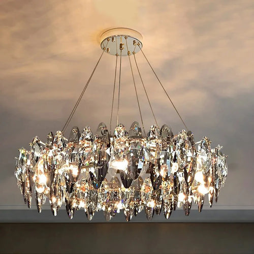 lustre moderne en cristal pour décoration intérieure élégante 2024 - vue 2 sur 13
