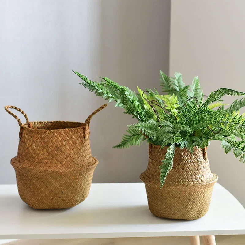 panier en osier pour rangement et décoration jardin - vue 3 sur 12