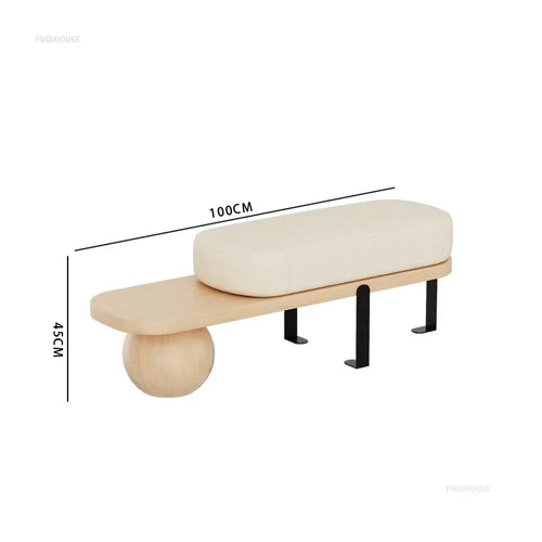 banc en bois massif multifonctionnel pour intérieur élégant - vue 13 sur 19
