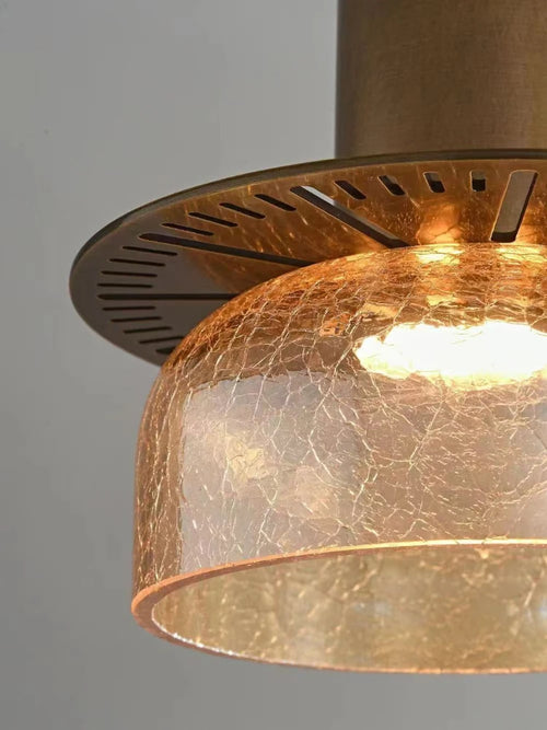 suspension rétro en verre craquelé style américain pour bar et café - vue 5 sur 12