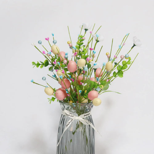 décoration œuf artificiel fleurs mousse pour pâques diy - vue 4 sur 17