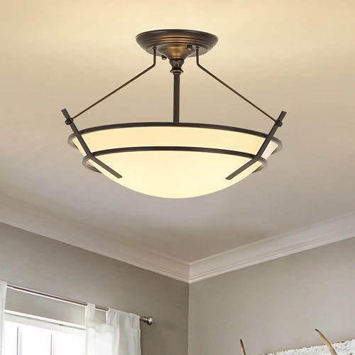 plafonnier scandinave vintage rétro led style américain - vue 3 sur 9