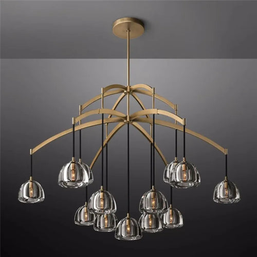 lustre moderne en cristal géométrique pour intérieur luxueux - vue 4 sur 14