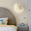 applique murale romantique lune ange ours fille enfant