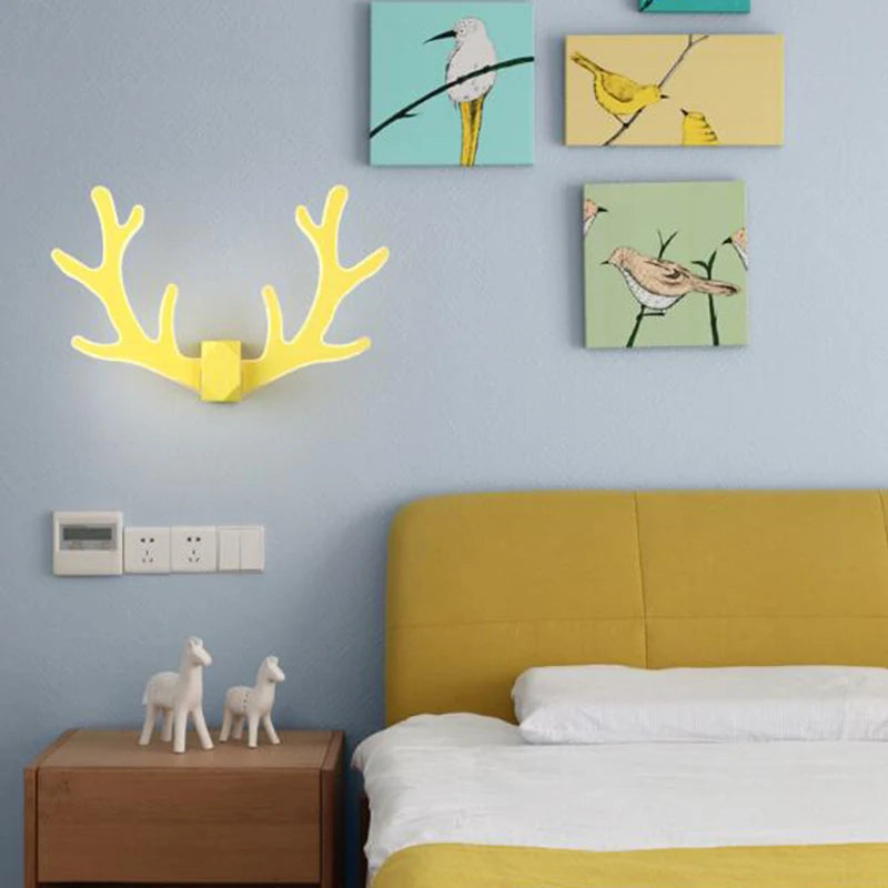 Applique murale tête de Cerf LED dessin animé - vue 4 sur 11
