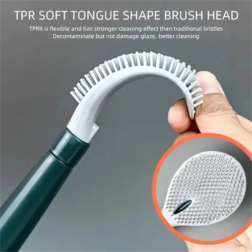 ensemble brosse de toilette avec support mural et manche long - vue 5 sur 8