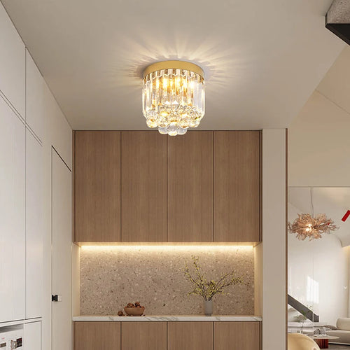 plafonnier en cristal style luxe pour éclairage créatif - vue 5 sur 7