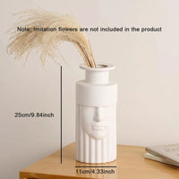 vase en céramique grecque tête humaine pour décoration intérieure