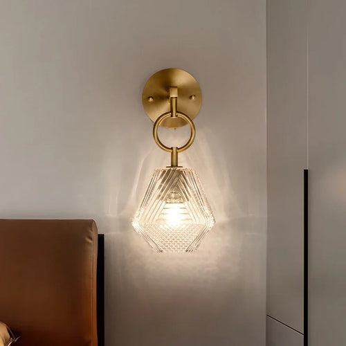 applique murale en verre style nordique américain led vintage edison - vue 3 sur 7