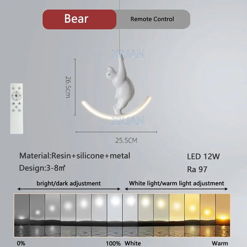 lampe suspendue déco licorne - vue 11 sur 14