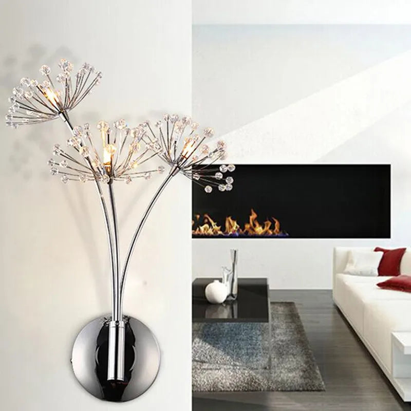 applique murale nordique en forme de pissenlit design créatif à led - vue 5 sur 7