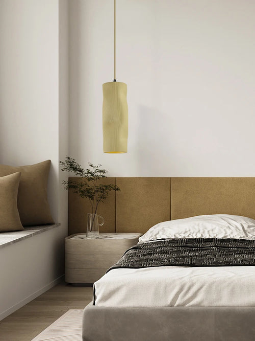 suspension led design rétro nordique wabi sabi décoration maison - vue 3 sur 8