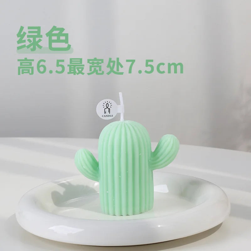 bougies parfumées cactus en cire de soja pour décoration et accessoires photo - vue 7 sur 9