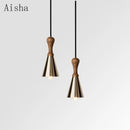 lustre en bois massif pour éclairage intérieur décoratif