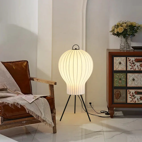 Jellyfish Floor Lamp Silk Standing Light Table Lamps for Bedroom Beside - vue 3 sur 7