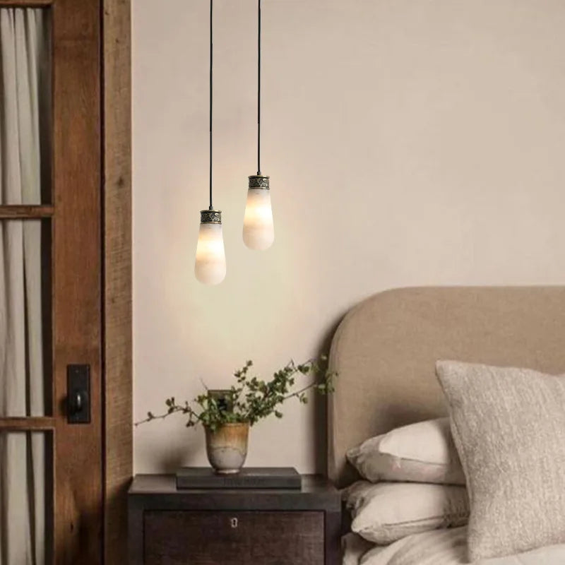 suspension créative en jade pour éclairage intérieur élégant - vue 3 sur 9
